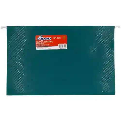 Carpeta Colgante Plástica, Varilla Metálica - Verde