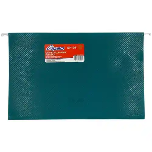 Carpeta Colgante Plástica, Varilla Metálica - Verde
