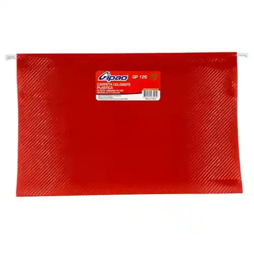 Carpeta Colgante Plástica, Varilla Metálica - Rojo