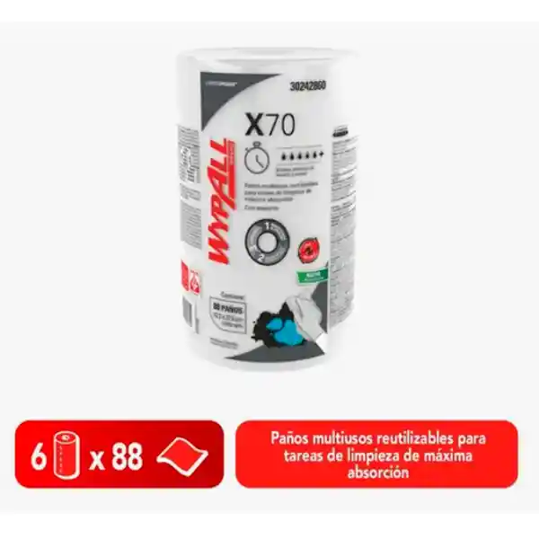 Paño De Limpieza Wypall X70 Paño Blanco