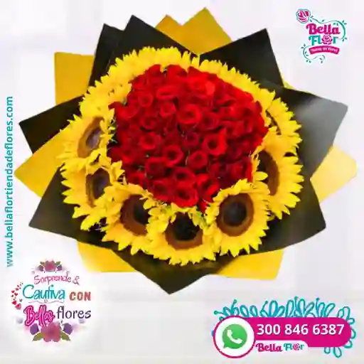 Girasoles Y Rosas