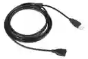 Cable De Extensión Usb 2.0 Pasivo De 1.5 Metros Color Negro