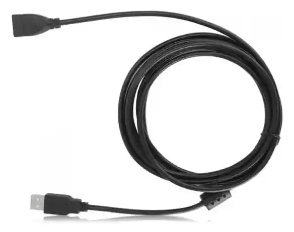 Cable De Extensión Usb 2.0 Pasivo De 1.5 Metros Color Negro