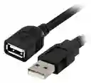 Cable De Extensión Usb 2.0 Pasivo De 1.5 Metros Color Negro