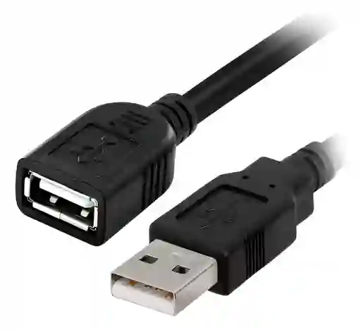Cable De Extensión Usb 2.0 Pasivo De 1.5 Metros Color Negro