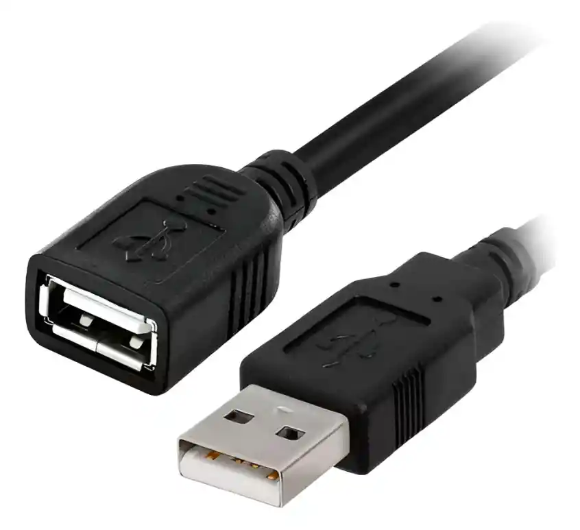 Cable De Extensión Usb 2.0 Pasivo De 1.5 Metros Color Negro