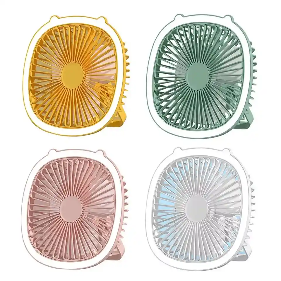 Ventilador Con Luz Recargable