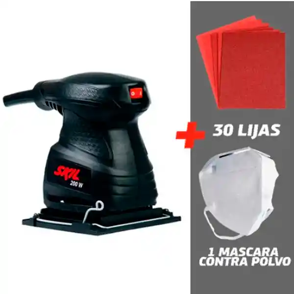 Lijadora Orbital Skil 7232 Negra 50hz/60hz 200w + 30 Lijas