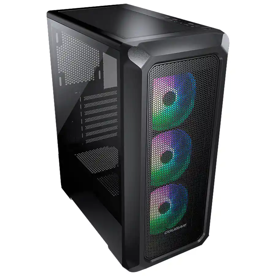 Chasis Cougar Archon 2 Mesh Negro Rgb Atx + 3 Fans Rgb