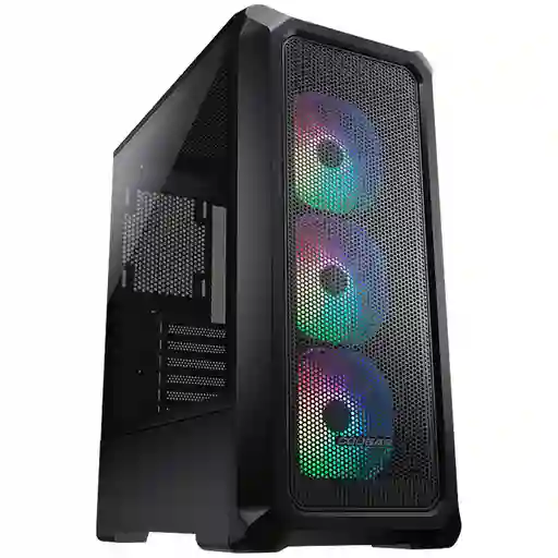 Chasis Cougar Archon 2 Mesh Negro Rgb Atx + 3 Fans Rgb