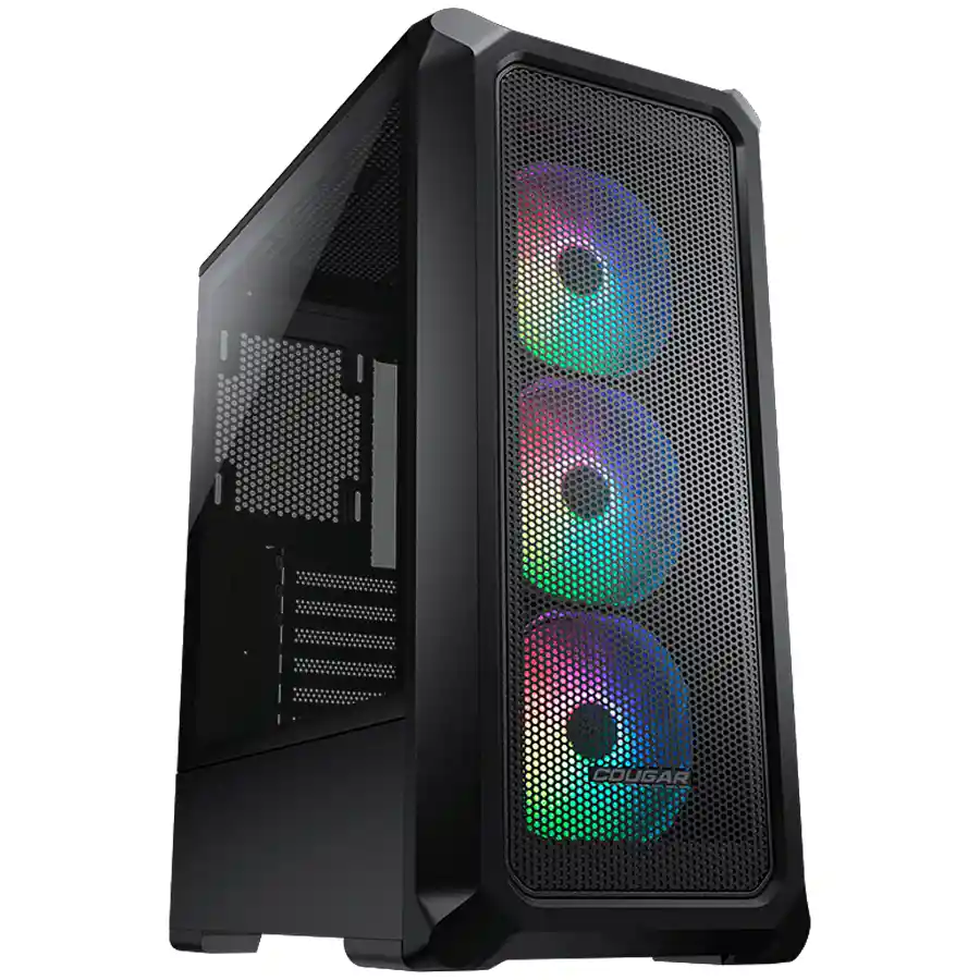 Chasis Cougar Archon 2 Mesh Negro Rgb Atx + 3 Fans Rgb