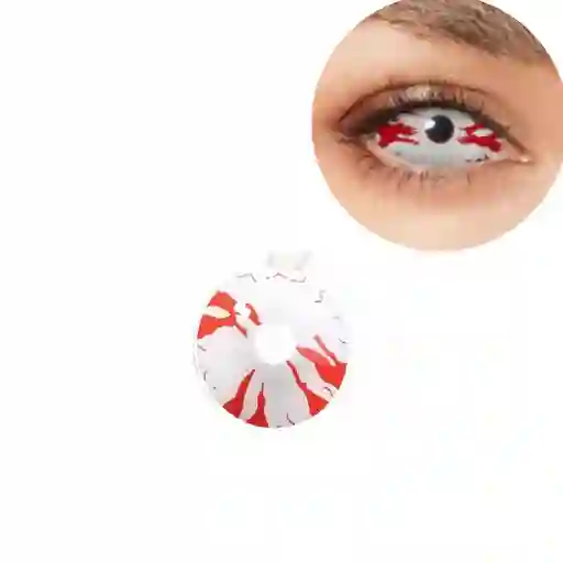 Halloween Lentes De Contacto Blanco Trauma