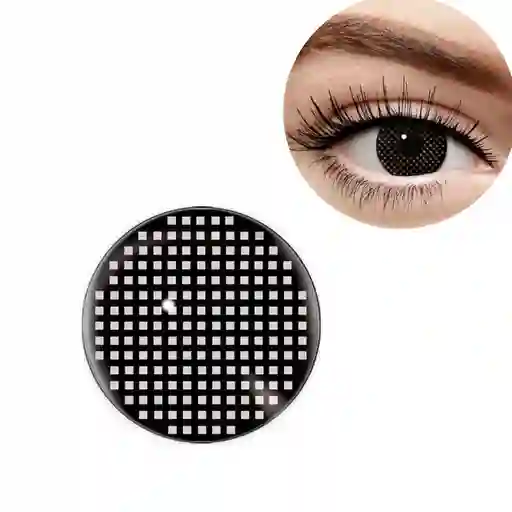 Halloween Lentes De Contacto Negro Malla