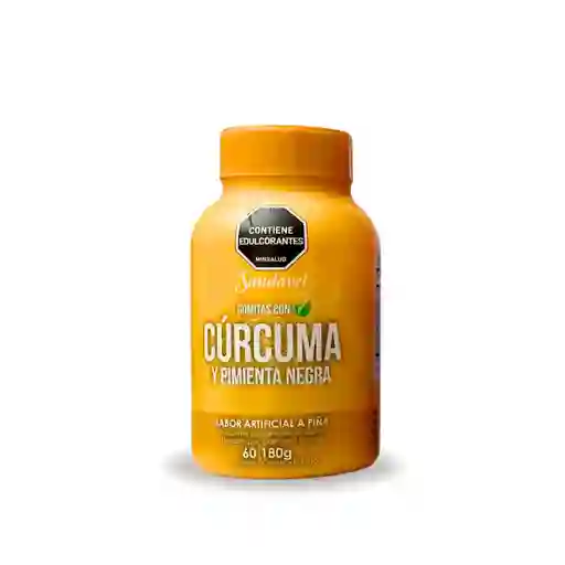 Gomitas Funcionales Saudavel Con Cúrcuma Y Pimienta Negra X 60u