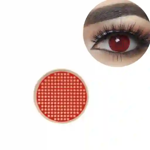 Halloween Lentes De Contacto Rojo Malla