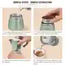 Cafetera Italiana Moka Con Base Calentadora Negra