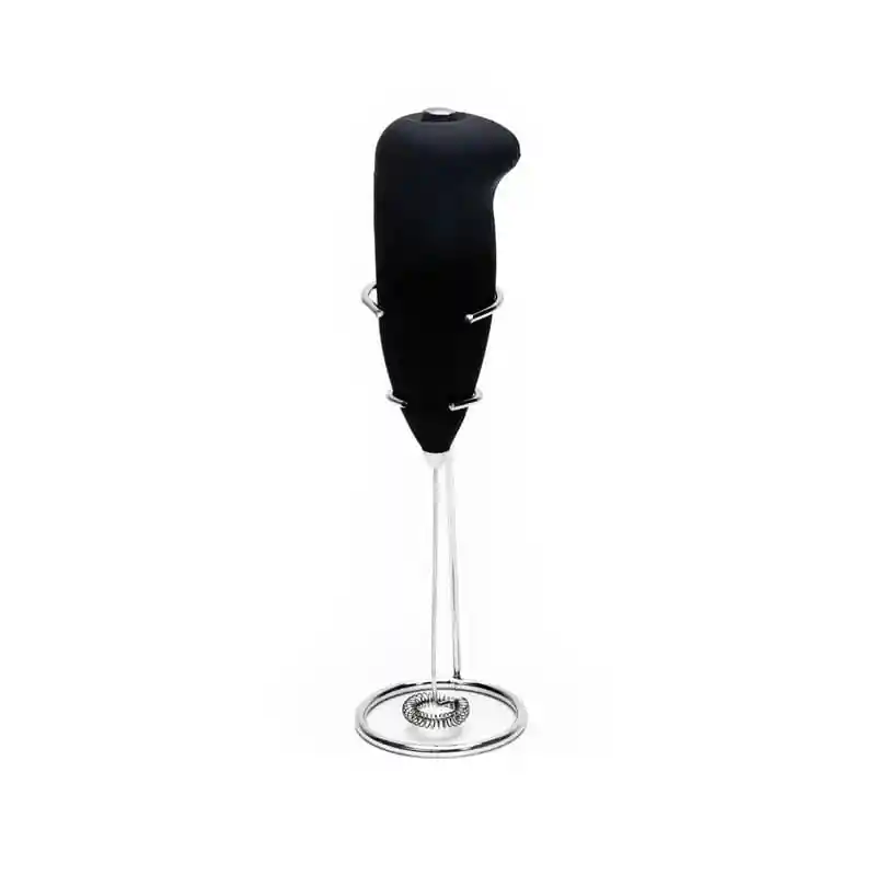 Espumador De Leche De Mano Con Soporte Batidor Portátil