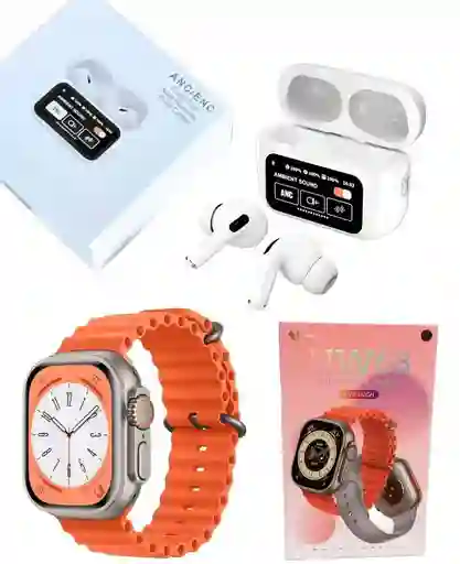 Reloj Inteligente Smart Watch + Airpods 2g Con Pantalla Tactil Modelo V10pro Anc