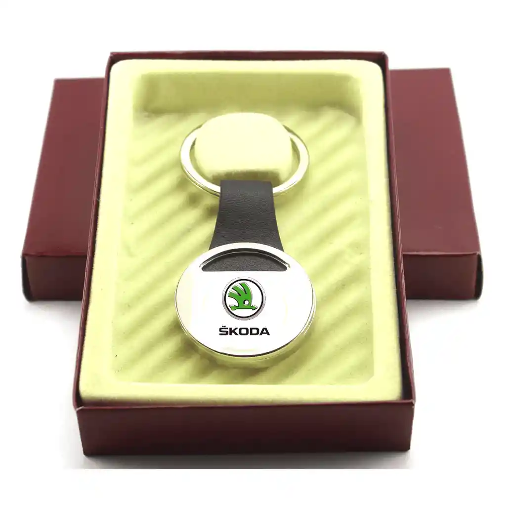 Llavero Skoda Carro Metálico, De Lujo