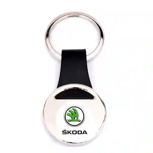 Llavero Skoda Carro Metálico, De Lujo