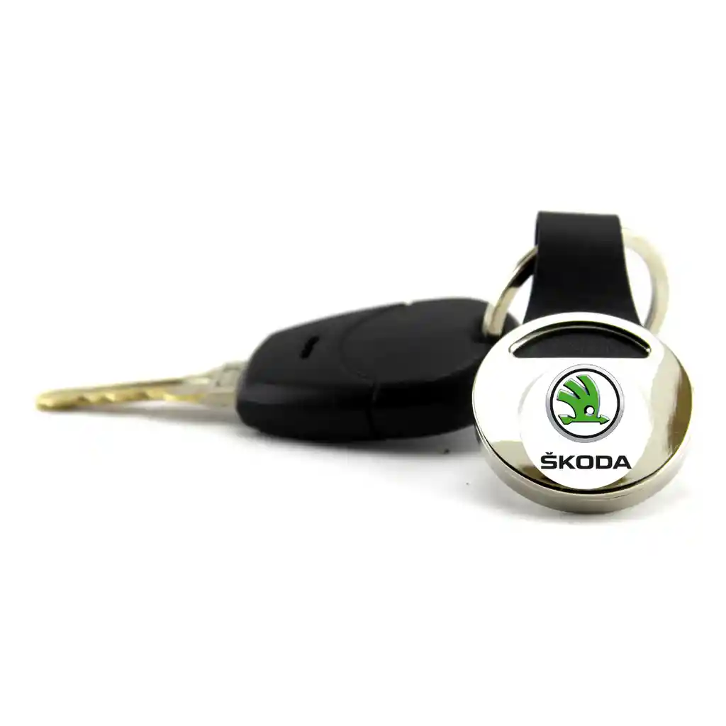 Llavero Skoda Carro Metálico, De Lujo