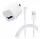Cargador Iphone 5w Carga Rapida + Cable Lightning Usb Blanco
