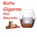 Baño Para Gatos Gigante Mas Rascador Ondas Marron
