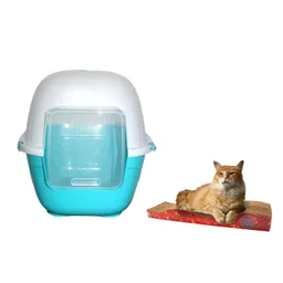 Baño Para Gatos Gigante Mas Rascador Ondas Celeste