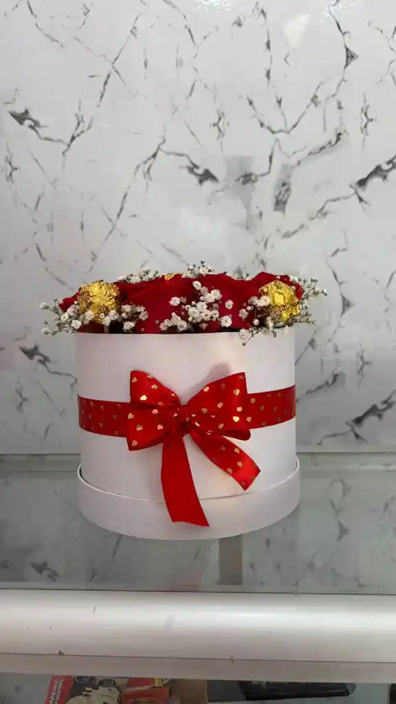 Cilindro De Rosas Dulce Romance