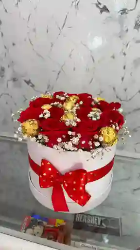 Cilindro De Rosas Dulce Romance
