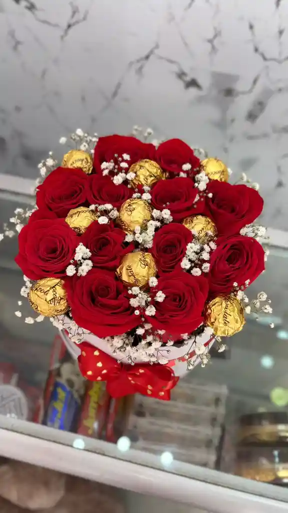 Cilindro De Rosas Dulce Romance
