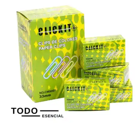 Clips De Colores X 100