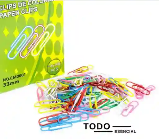 Clips De Colores X 100