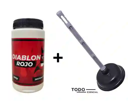 Destapador Diablo Rojo Y Chupa Desatascador