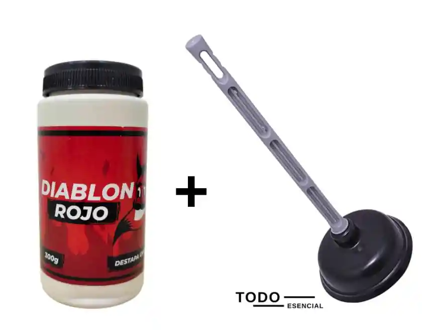 Destapador Diablo Rojo Y Chupa Desatascador