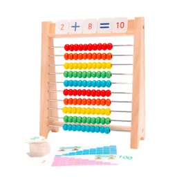 Abaco Didáctico Enseñanza Niños Numeros Madera Aprendizaje