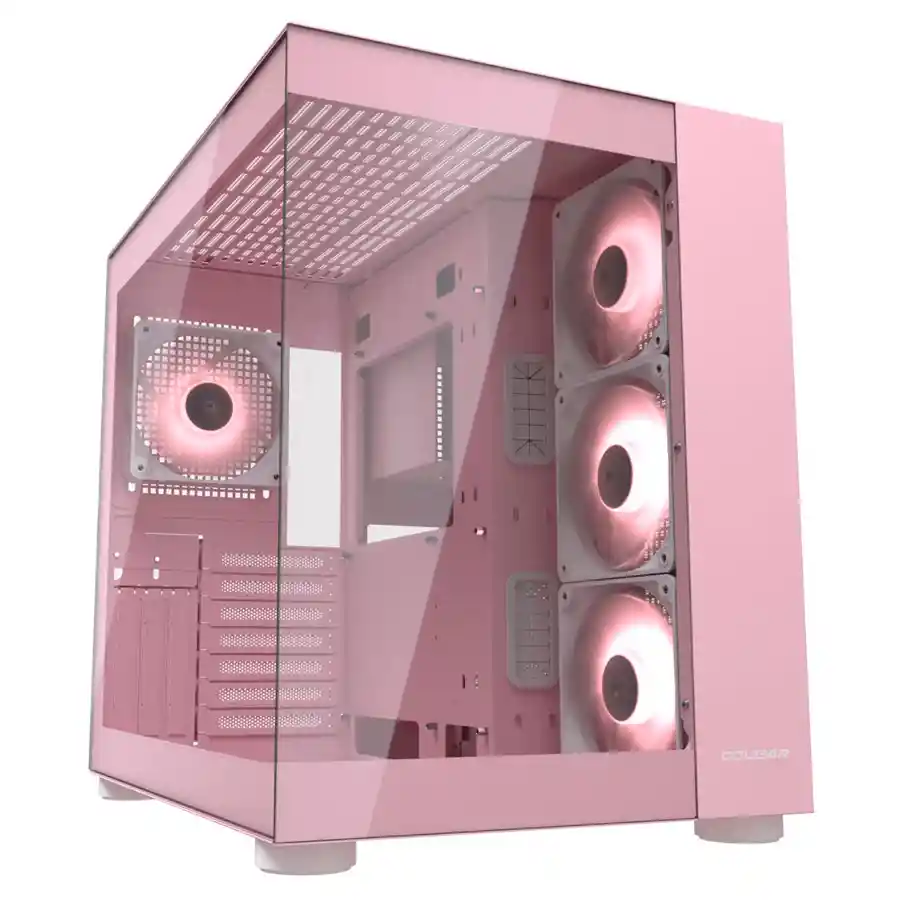 Caja Gamer Atx Cougar Fv150 Pink+ 4 Fans Argb
