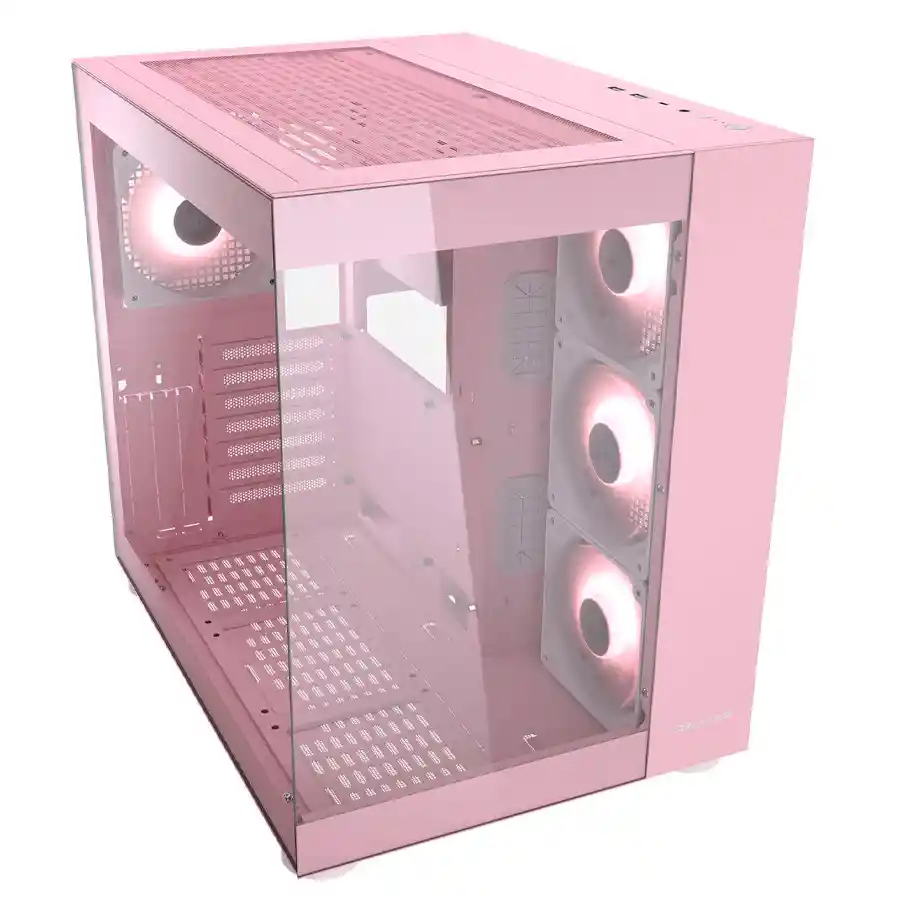 Caja Gamer Atx Cougar Fv150 Pink+ 4 Fans Argb