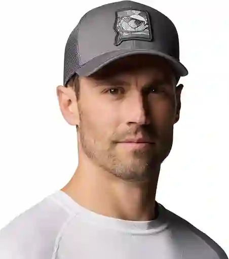 Columbia Gorra De Malla Pfg Patch, Gris Ciudad/peces Al