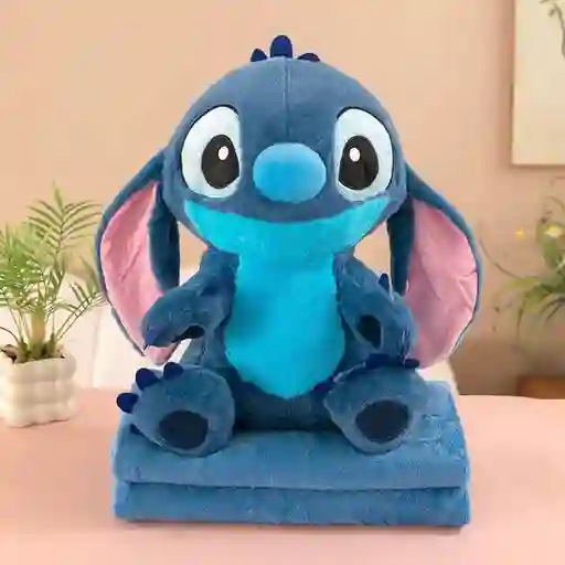 Cojín Tipo Peluche + Cobija Stitch