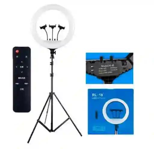 Aro De Luz 45cm Profesional + Trípode 2mts