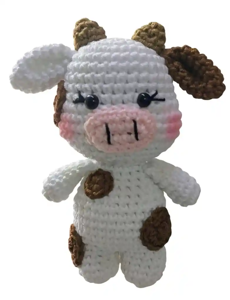 Peluche Vaca Amigurumi Vaca Tejida A Mano