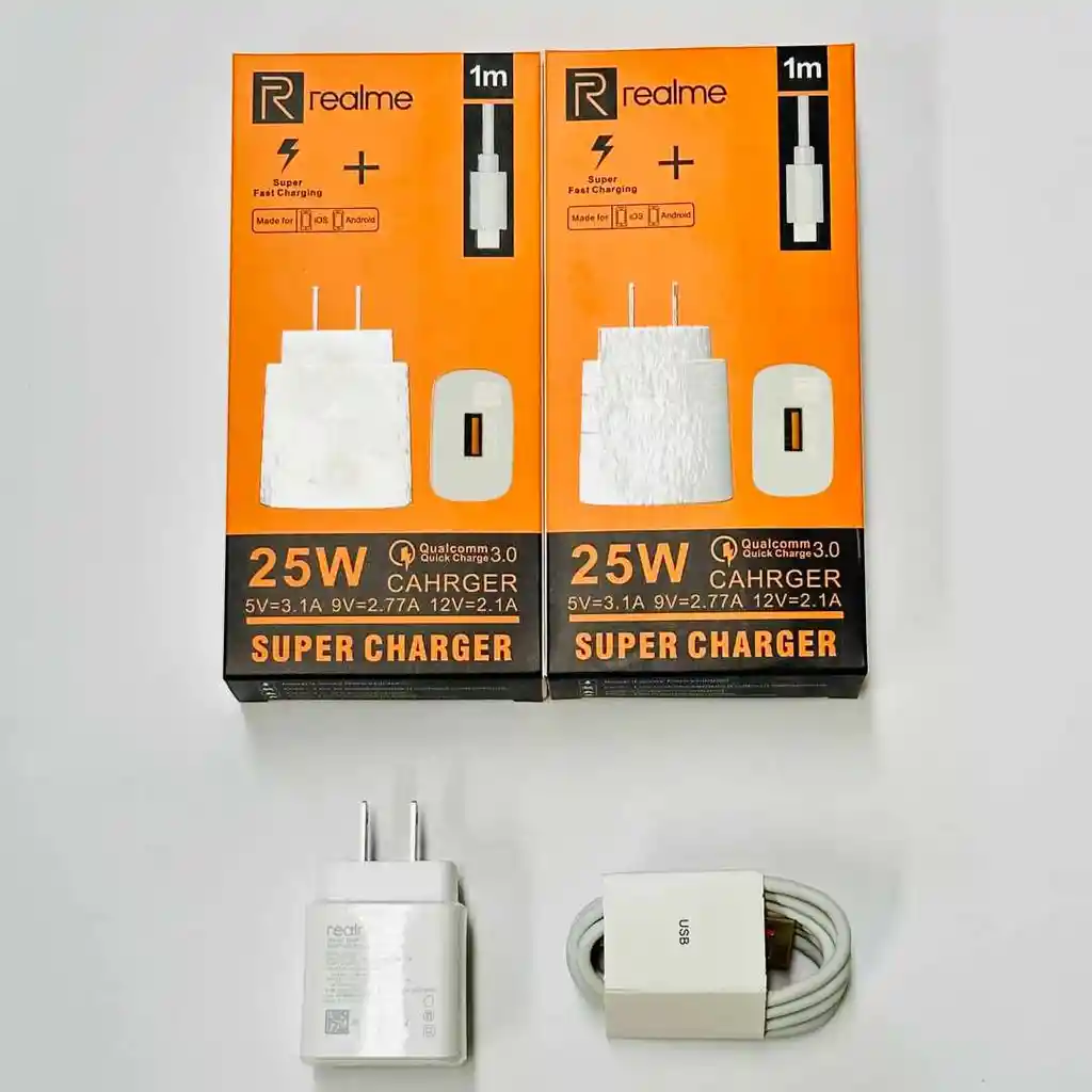 Cargador Realme 25w Compatible Con Ios Y Android