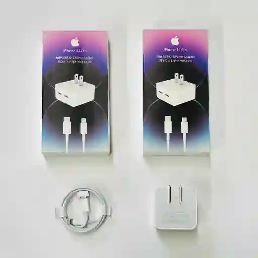 Cargador Rápido 50w Para Iphone Con Doble Puerto