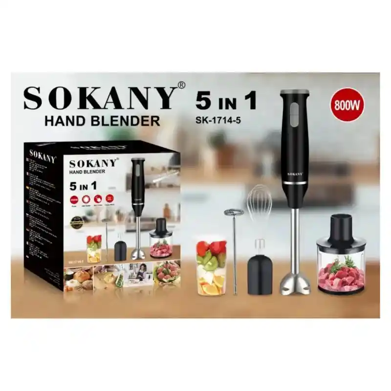 Batidora Sokany 5 En 1 - Batidora De Mano 800w