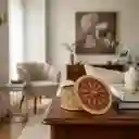 Caja Cilindrica De Madera Grande Roja