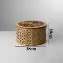 Caja Cilindrica De Madera Grande Roja