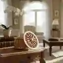 Caja Cilindrica De Madera Grande Roja