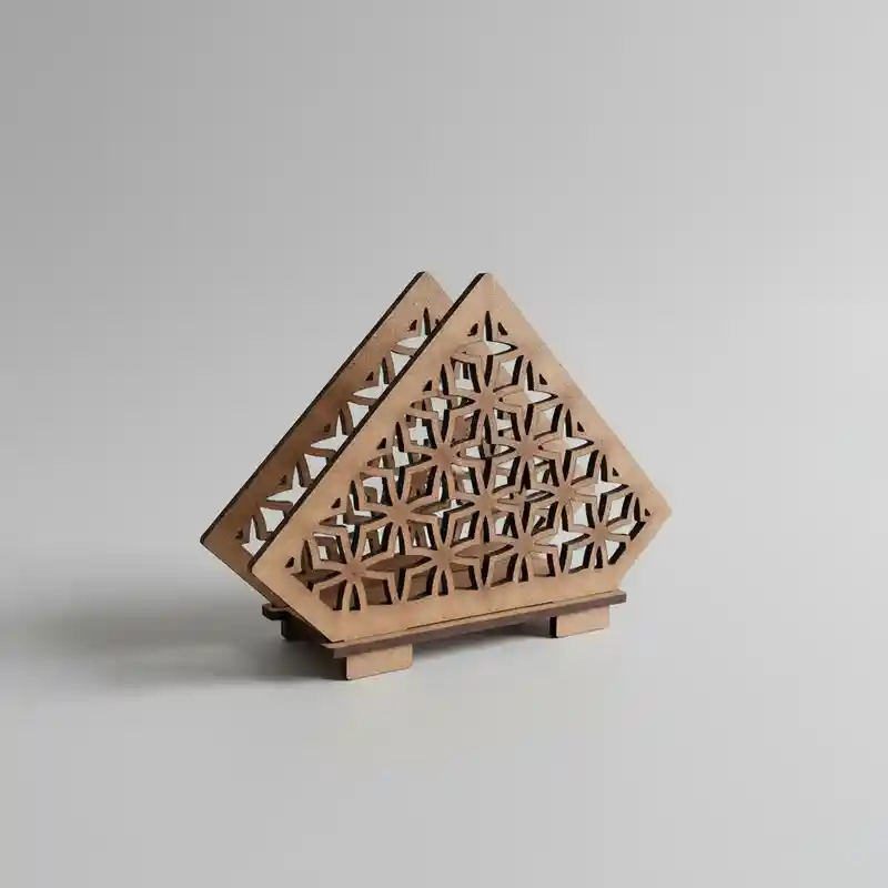 Servilletero Pequeño De Madera (estrella)