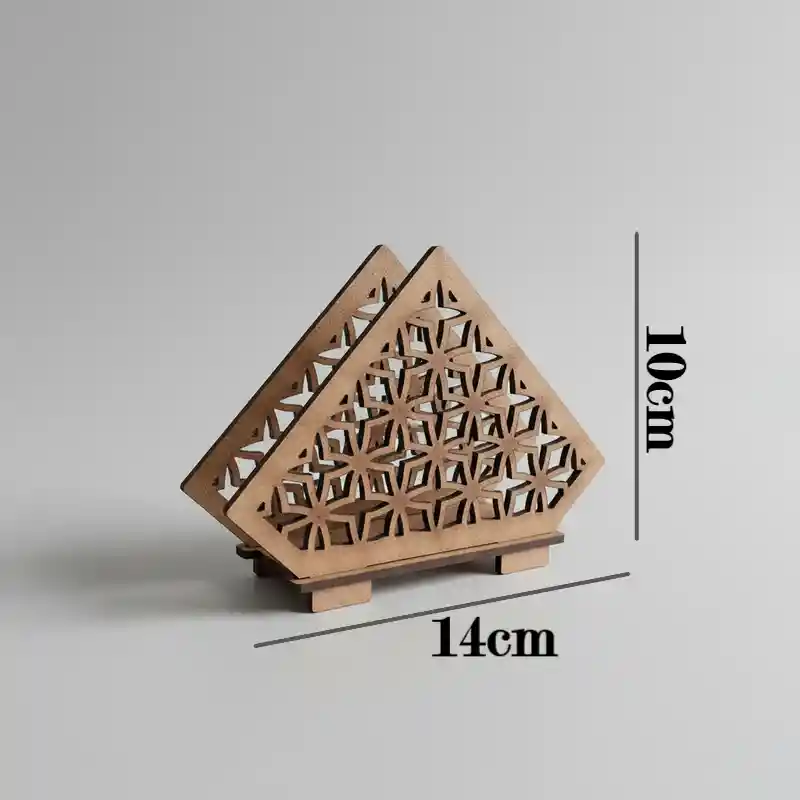 Servilletero Pequeño De Madera (estrella)